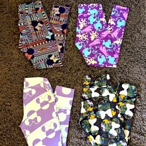 LuLaRoe Disney Leggings in Bundle of 4